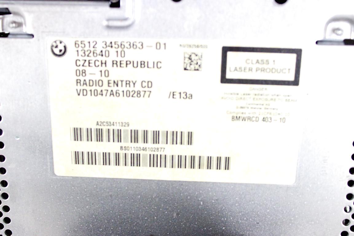 64113422663 AUTORADIO MINI COUNTRYMAN R60 ONE D 1.6 D 66KW 6M 5P (2010) RICAMBIO USATO (NON FORNIAMO CODICE AUTORADIO, MA SOLO NUMERO DI TELAIO VEICOLO)