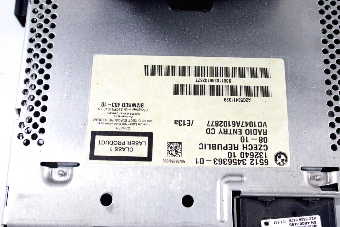 64113422663 AUTORADIO MINI COUNTRYMAN R60 ONE D 1.6 D 66KW 6M 5P (2010) RICAMBIO USATO (NON FORNIAMO CODICE AUTORADIO, MA SOLO NUMERO DI TELAIO VEICOLO)