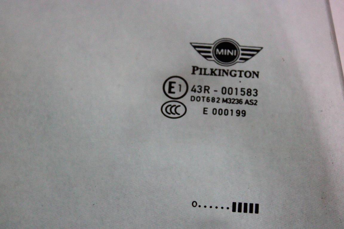 51359800638 VETRO SCENDENTE PORTA POSTERIORE DESTRA MINI COUNTRYMAN R60 ONE D 1.6 D 66KW 6M 5P (2010) RICAMBIO USATO