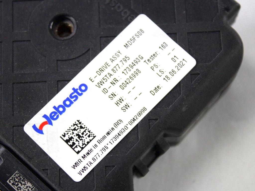 5TA877795 MOTORINO ATTUATORE TETTUCCIO APRIBILE AUDI A6 C8 ALLROAD 4X4 2.0 I 150KW 5P AUT (2021) RICAMBIO USATO
