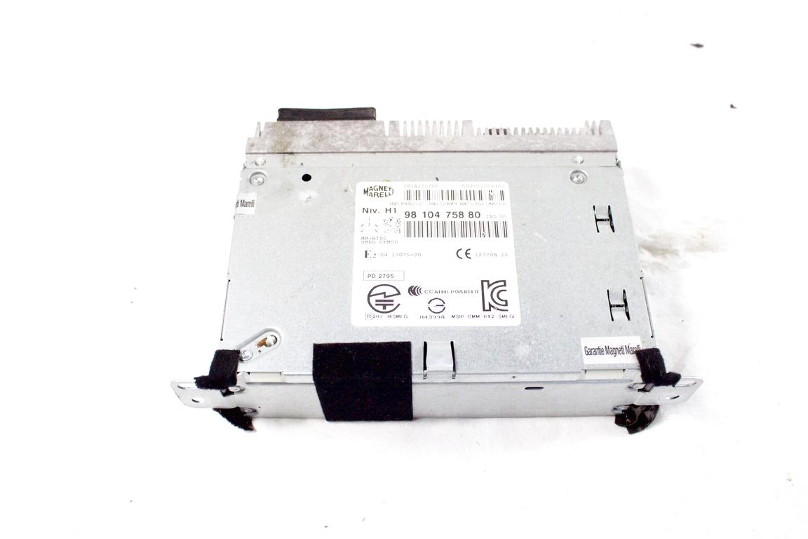 9810475880 CENTRALINA SISTEMA DI NAVIGAZIONE SATELLITARE CITROEN C4 CACTUS 1.2 B 55KW 5M 5P (2015) RICAMBIO USATO