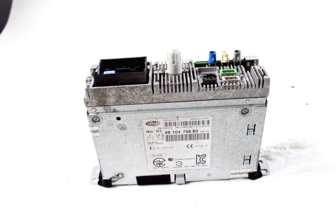 9810475880 CENTRALINA SISTEMA DI NAVIGAZIONE SATELLITARE CITROEN C4 CACTUS 1.2 B 55KW 5M 5P (2015) RICAMBIO USATO