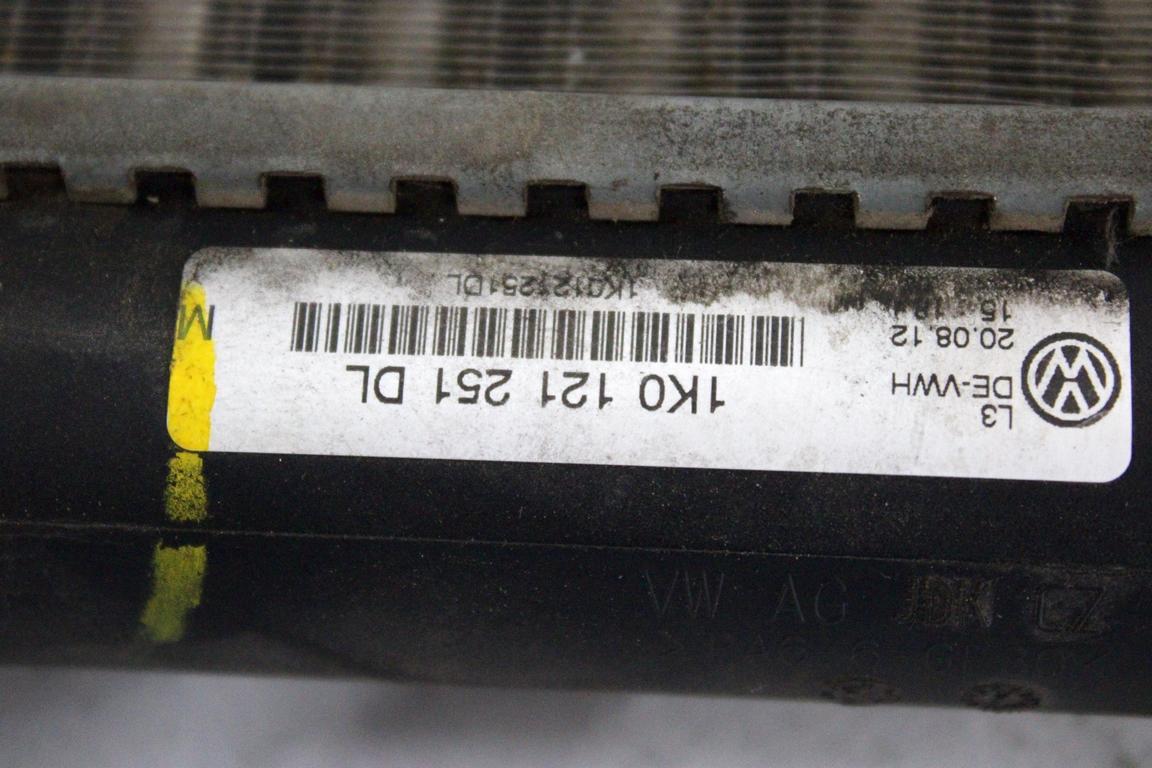 1K0121251DL RADIATORE ACQUA VOLKSWAGEN CADDY 2.0 M 80KW 5M 5P (2012) RICAMBIO USATO