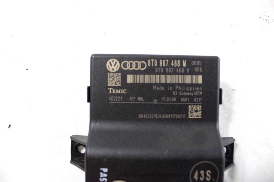 8T0907468M CENTRALINA GATEWAY AUDI A4 B8 SW 2.0 D 105KW AUT 5P (2009) RICAMBIO USATO