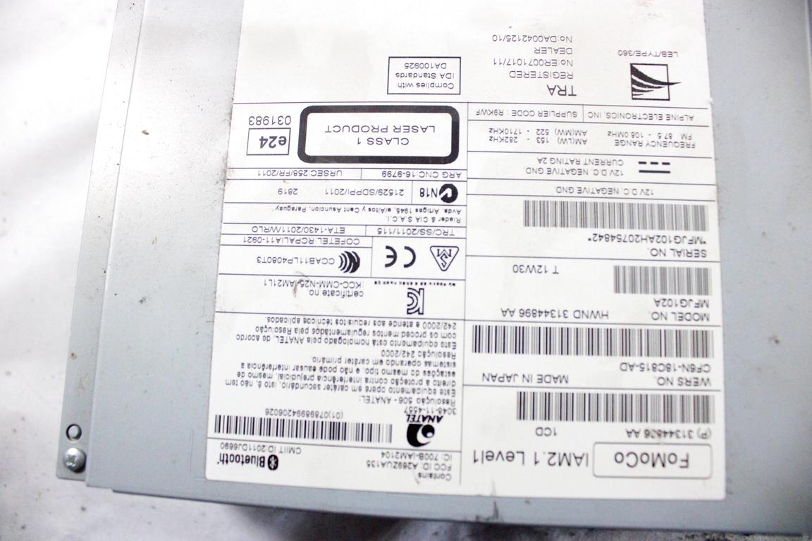 CF6N-18C815-AD AUTORADIO SISTEMA MULTIMEDIALE LAND ROVER DISCOVERY 4 3.0 D 4X4 155KW AUT 5P (2012) RICAMBIO USATO (NON FORNIAMO CODICE AUTORADIO, MA SOLO NUMERO DI TELAIO VEICOLO)
