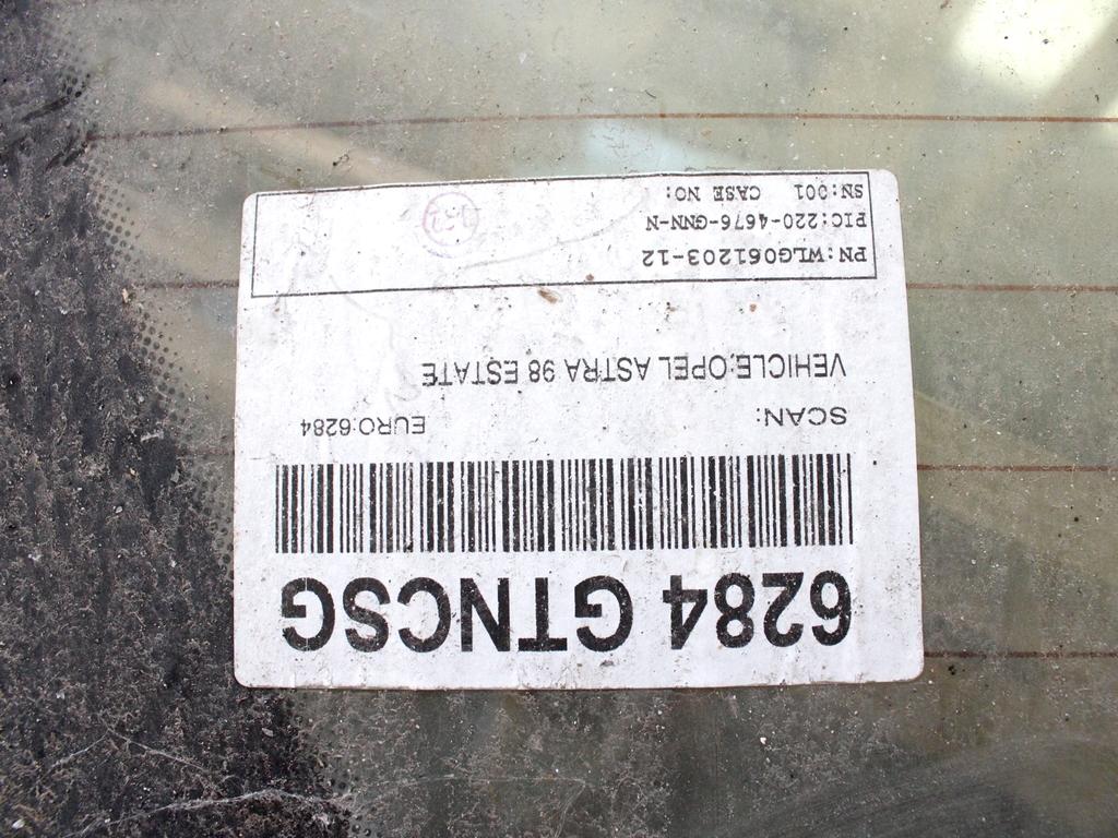 90560037 LUNOTTO TERMICO POSTERIORE OPEL ASTRA G SW 1.7 D 55KW 5M 5P (2002) RICAMBIO NUOVO