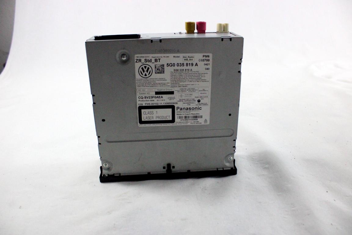 5G0035819A CENTRALINA AUTORADIO LETTORE CD VOLKSWAGEN GOLF 7 1.6 D 66KW 5M 5P (2014) RICAMBIO USATO