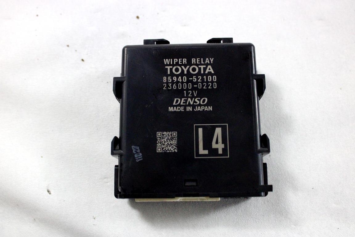 85940-52100 CENTRALINA RELÈ TERGICRISTALLI TOYOTA YARIS P21 1.5 I 68KW AUT 5P (2021) RICAMBIO USATO 236000-0220
