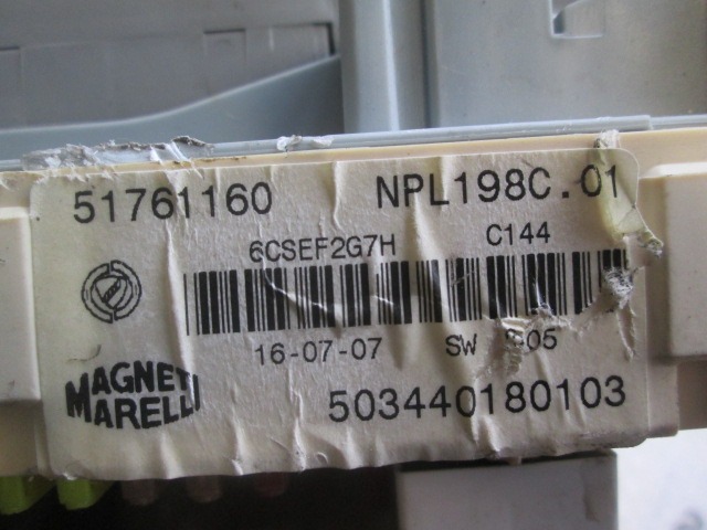 KOMPLET ODKLEPANJE IN VZIG  OEM N. 8361810 ORIGINAL REZERVNI DEL FIAT BRAVO 198 (02/2007 - 2010) DIESEL LETNIK 2007