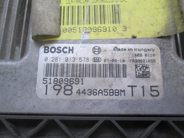 KOMPLET ODKLEPANJE IN VZIG  OEM N. 8361810 ORIGINAL REZERVNI DEL FIAT BRAVO 198 (02/2007 - 2010) DIESEL LETNIK 2007