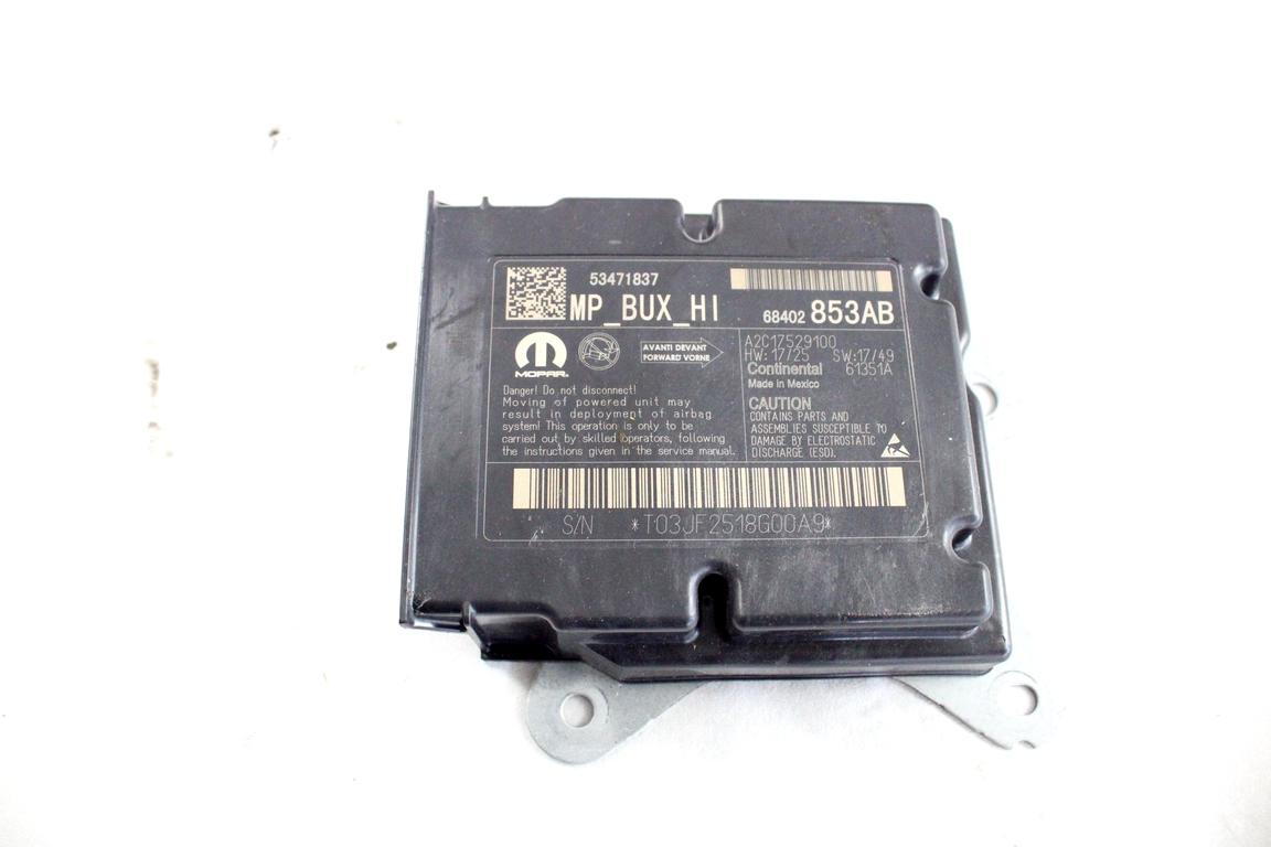 68402853AB KIT AIRBAG JEEP COMPASS 2.0 D 4X4 103KW AUT 5P (2018) RICAMBIO USATO CON CENTRALINA AIRBAG, AIRBAG VOLANTE GUIDATORE, AIRBAG PASSEGGERO, CRUSCOTTO 6KU70DX9AG