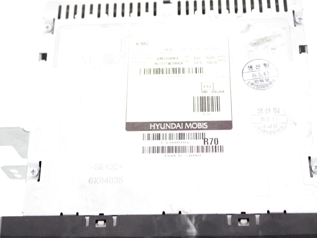 961701W700CA AUTORADIO KIA RIO III 1.1 D 55KW 5P 5M (2012) RICAMBIO USATO (NON FORNIAMO CODICE AUTORADIO, MA SOLO NUMERO DI TELAIO VEICOLO)