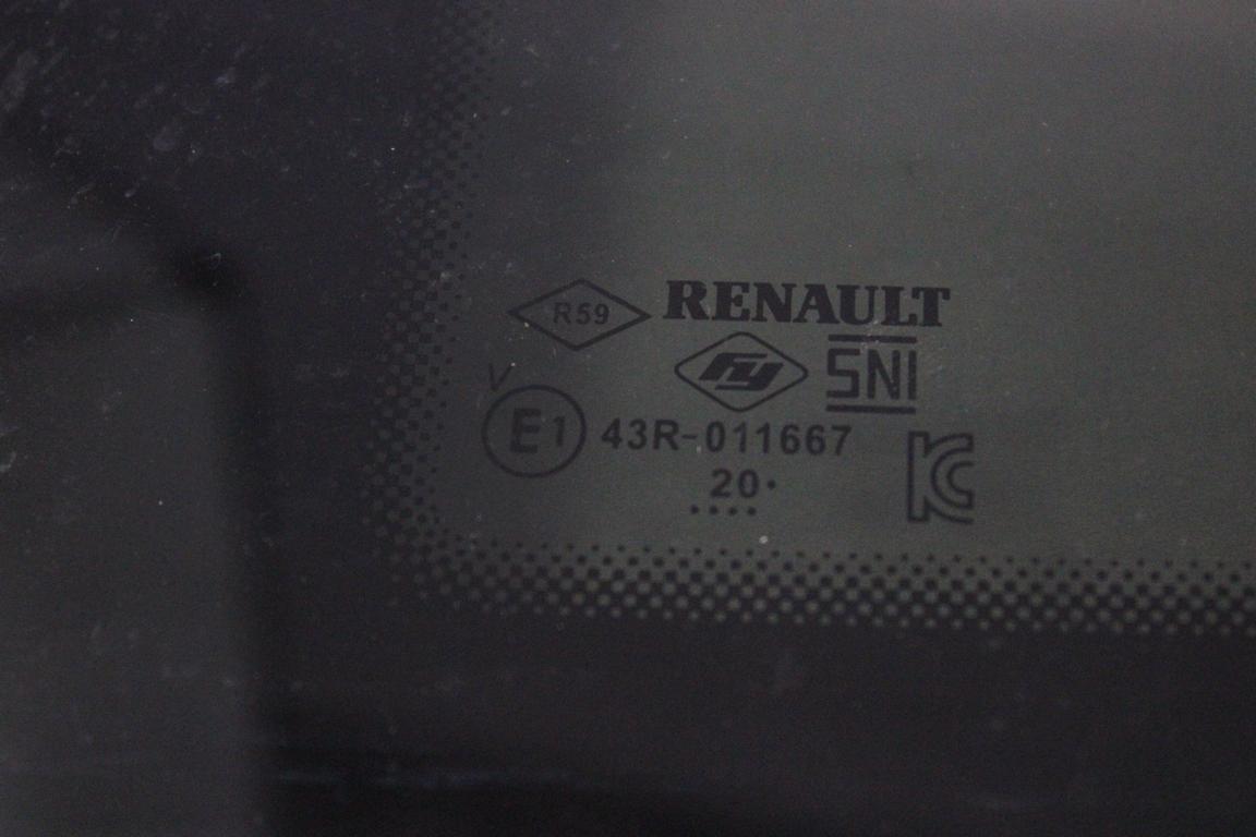 833076629R VETRO FISSO PARAFANGO POSTERIORE SINISTRO OSCURATO RENAULT CAPTUR 1.0 G 74KW 6M 5P (2021) RICAMBIO USATO