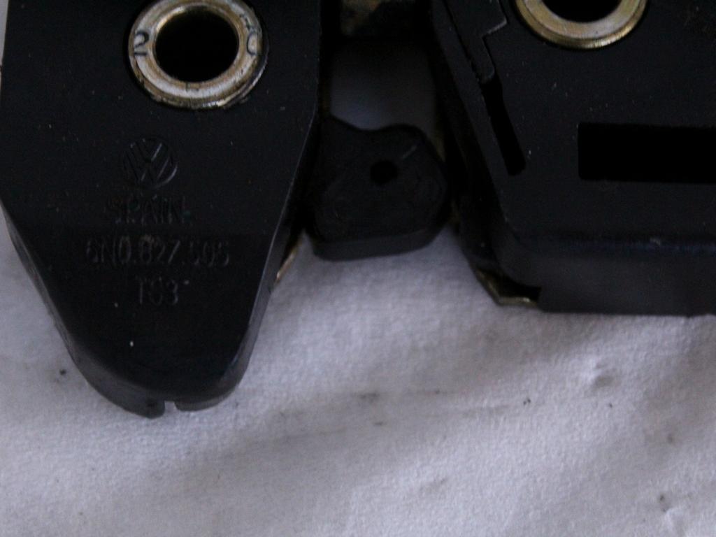 6N0827505A CHIUSURA SERRATURA PORTELLONE COFANO POSTERIORE BAULE VOLKSWAGEN POLO 6N1 6V2 1.4 B 44KW 5M 5P (1997) RICAMBIO USATO 
