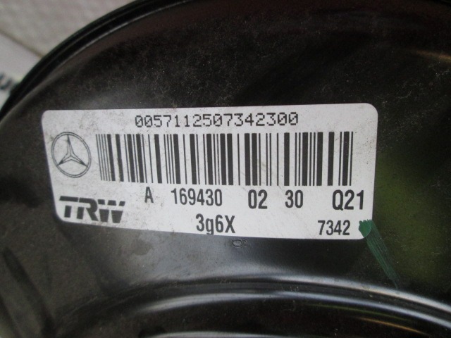 SERVO OJACEVALNIK ZAVOR OEM N. A1694300230 ORIGINAL REZERVNI DEL MERCEDES CLASSE A W169 5P C169 3P R (05/2008 - 2012) DIESEL LETNIK 2012