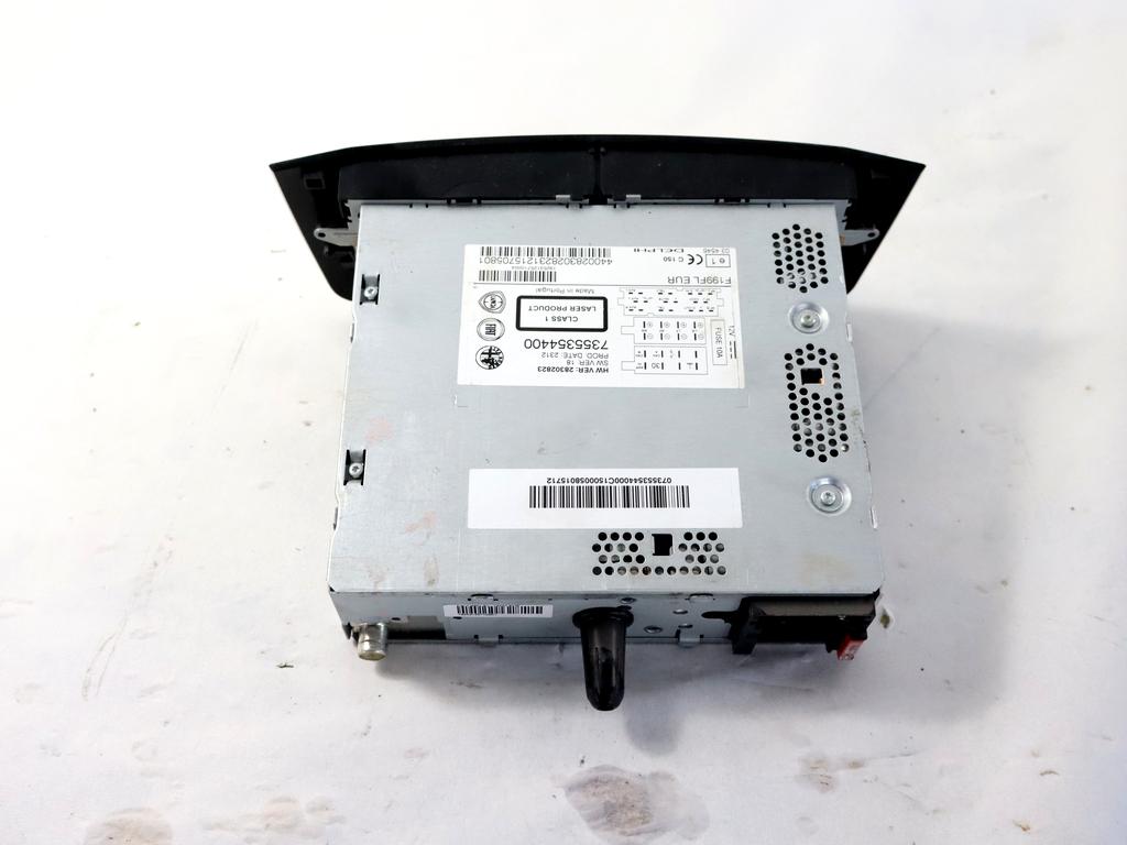 735535440 AUTORADIO FIAT PUNTO 1.4 M 57KW 5M 5P (2012) RICAMBIO USATO (NON FORNIAMO CODICE AUTORADIO, MA SOLO NUMERO DI TELAIO VEICOLO)