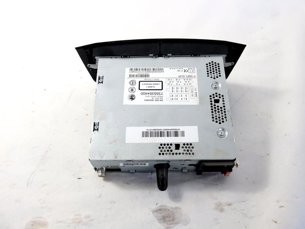 735535440 AUTORADIO FIAT PUNTO 1.4 M 57KW 5M 5P (2012) RICAMBIO USATO (NON FORNIAMO CODICE AUTORADIO, MA SOLO NUMERO DI TELAIO VEICOLO)