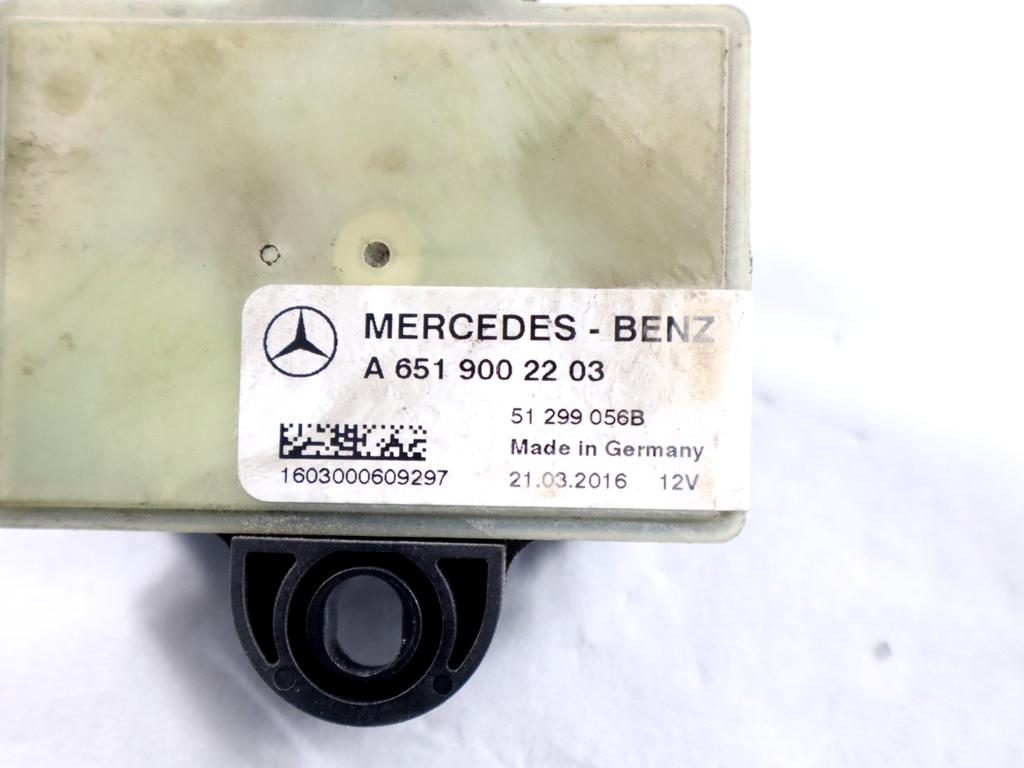 A6519002203 CENTRALINA RELÈ PRERISCALDAMENTO CANDELETTE INFINITI Q30 1.5 D 80KW 6M 5P (2017) RICAMBIO USATO