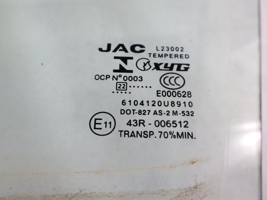 3430200454 VETRO SCENDENTE PORTA ANTERIORE SINISTRA EVO EVO3 1.5 G 83KW 5M 5P (2022) RICAMBIO USATO 6104120U8910