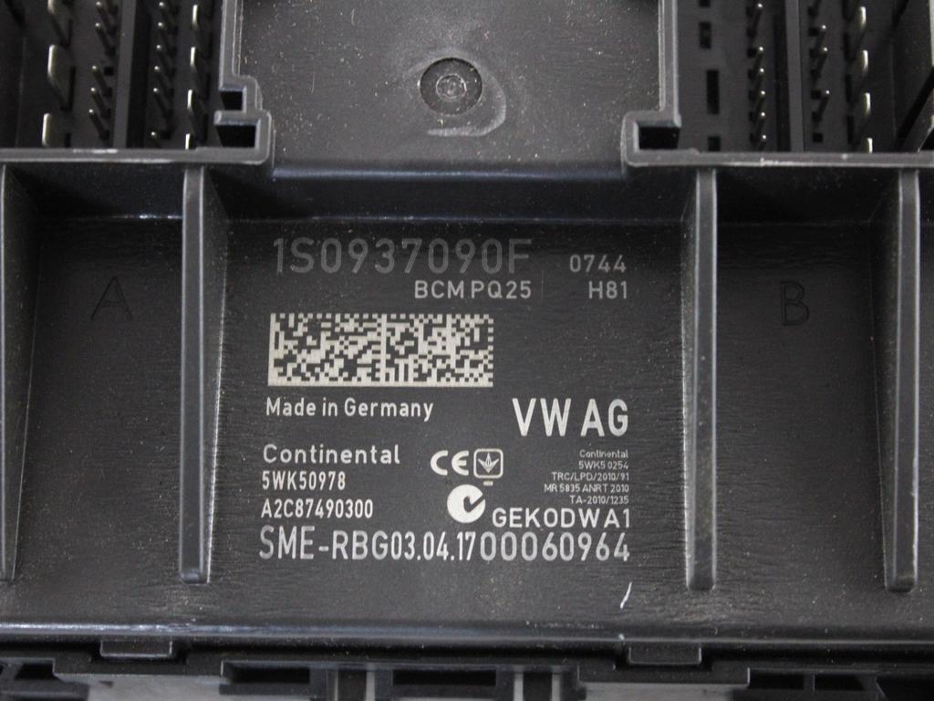 04C907309AF KIT ACCENSIONE AVVIAMENTO SKODA CITIGO 1.0 M 50KW 5M 3P (2017) RICAMBIO USATO CON CENTRALINA MOTORE, BLOCCHETTO ACCENSIONE CON CHIAVE, QUADRO STRUMENTI CONTACHILOMETRI 1K0905851 6RA905865A 1S0937090F 1ST920870B