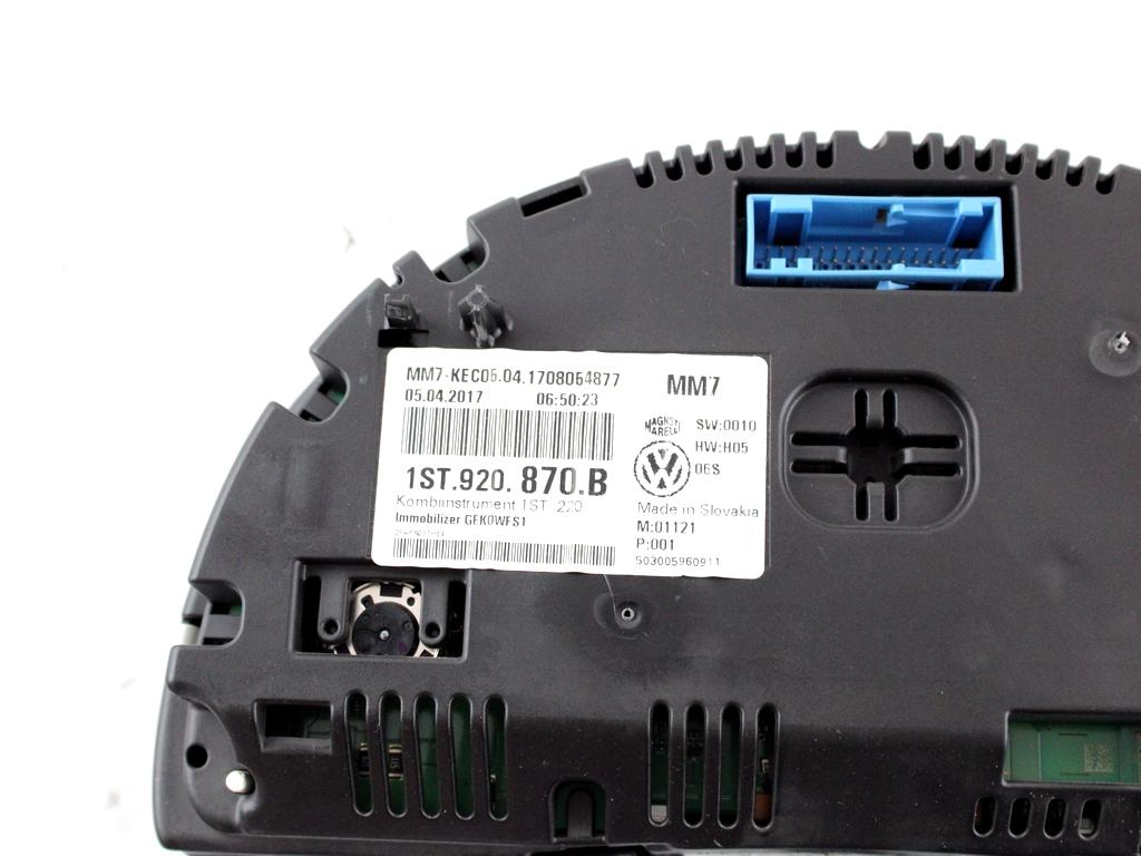 04C907309AF KIT ACCENSIONE AVVIAMENTO SKODA CITIGO 1.0 M 50KW 5M 3P (2017) RICAMBIO USATO CON CENTRALINA MOTORE, BLOCCHETTO ACCENSIONE CON CHIAVE, QUADRO STRUMENTI CONTACHILOMETRI 1K0905851 6RA905865A 1S0937090F 1ST920870B