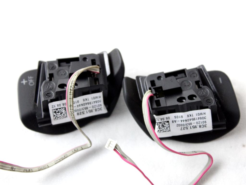 3C8951527 PALETTE COMANDI CAMBIO AUTOMATICO AL VOLANTE VOLKSWAGEN PASSAT SW 1.4 M 110KW AUT 5P (2012) RICAMBIO USATO 3C8951528