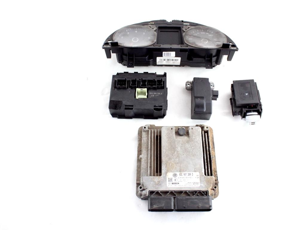 03C907309D KIT ACCENSIONE AVVIAMENTO VOLKSWAGEN PASSAT SW 1.4 M 110KW AUT 5P (2012) RICAMBIO USATO CON CENTRALINA MOTORE, QUADRO STRUMENTI, BLOCCHETTI ACCENSIONE APERTURA CON CHIAVE 3AA959799A 3C0905861J 3C0905843AE 3AA920880J