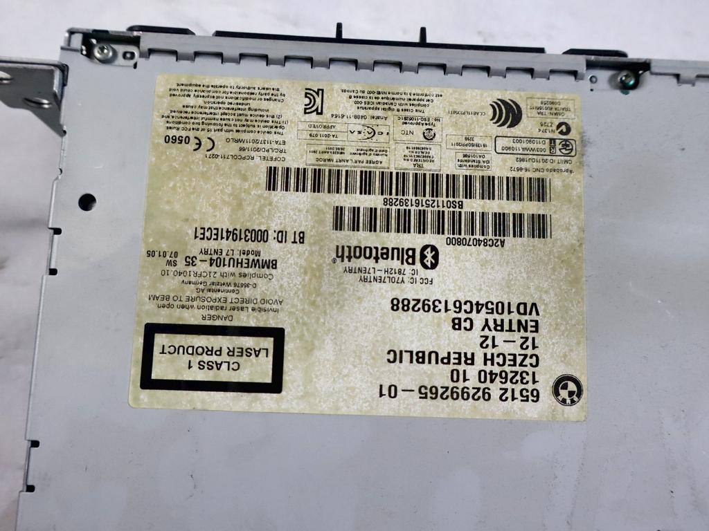 65129299265 CENTRALINA SISTEMA DI NAVIGAZIONE SATELLITARE BMW SERIE 3 316D F31 SW 2.0 D 85KW 6M 5P (2013) RICAMBIO USATO