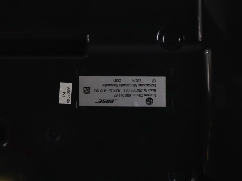 60694167 CASSA ALTOPARLANTE SUBWOOFER BOSE ALFA ROMEO BRERA 2.4 D 147KW 6M 3P (2007) RICAMBIO USATO