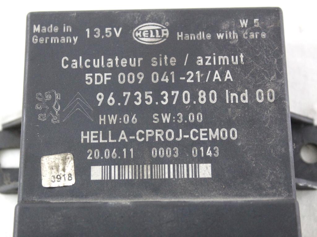9673537080 CENTRALINA MODULO LUCI CITROEN C4 PICASSO 1.6 D 82KW AUT 5P (2011) RICAMBIO USATO