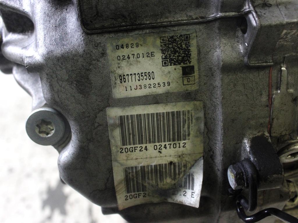 2231L9 CAMBIO AUTOMATICO CITROEN C5 SW 2.0 D 120KW AUT 5P (2012) RICAMBIO USATO 9664134780 9677735580 9677735580