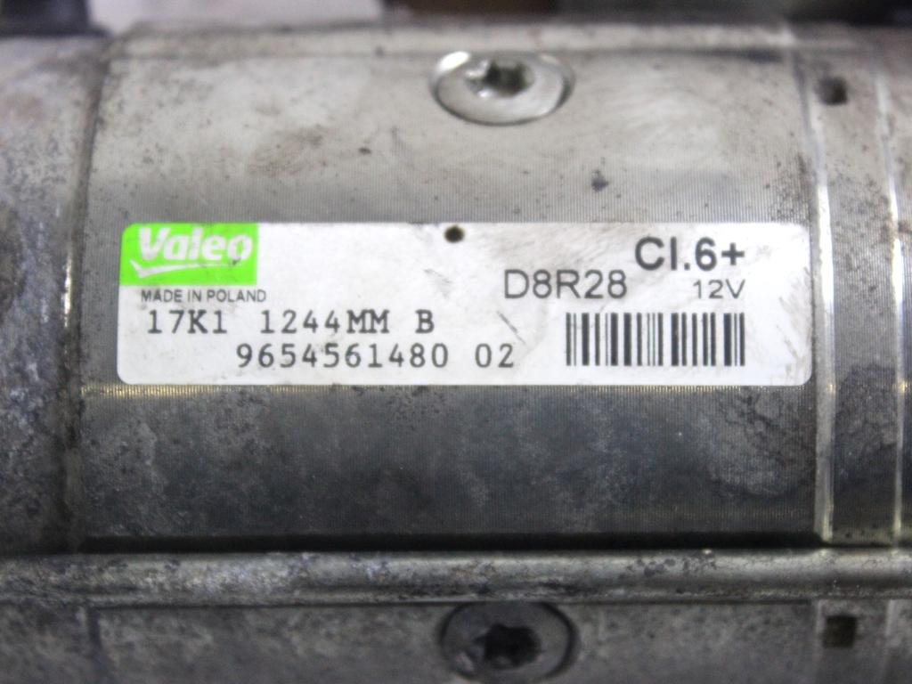 9654561480 MOTORINO AVVIAMENTO CITROEN C5 SW 2.0 D 120KW AUT 5P (2012) RICAMBIO USATO 