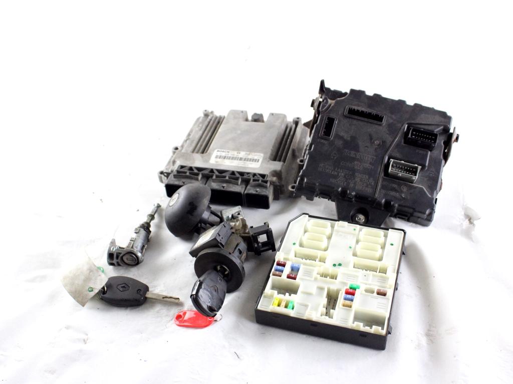 237104376R KIT ACCENSIONE AVVIAMENTO RENAULT KANGOO 1.5 D 66KW 6M 2P (2014) RICAMBIO USATO CON CENTRALINA MOTORE, BLOCCHETTI ACCENSIONE APERTURA CON CHIAVE 0281030899 284B15323R 284B66645R 8200405701