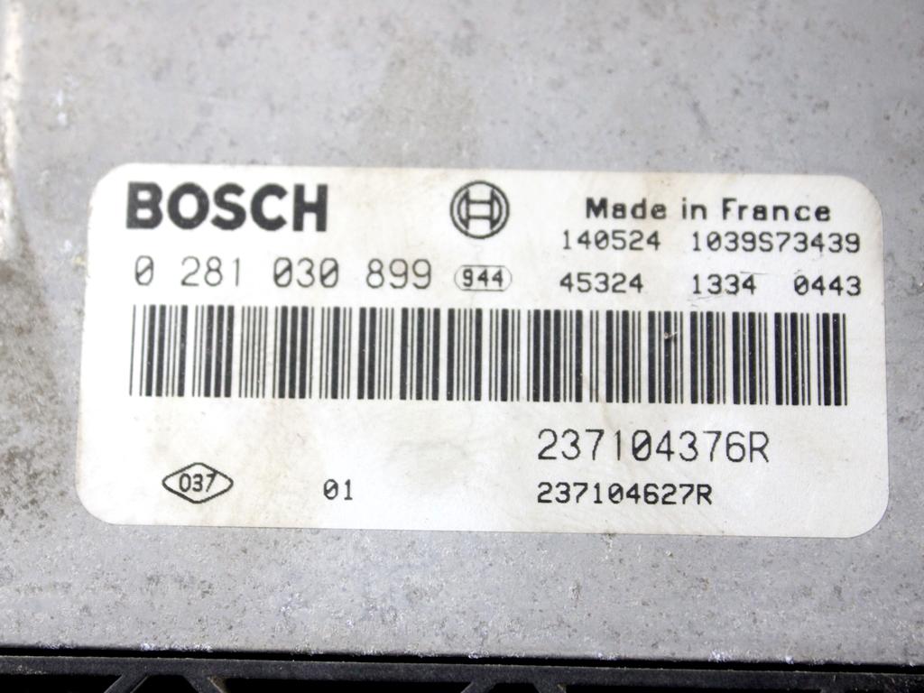 237104376R KIT ACCENSIONE AVVIAMENTO RENAULT KANGOO 1.5 D 66KW 6M 2P (2014) RICAMBIO USATO CON CENTRALINA MOTORE, BLOCCHETTI ACCENSIONE APERTURA CON CHIAVE 0281030899 284B15323R 284B66645R 8200405701
