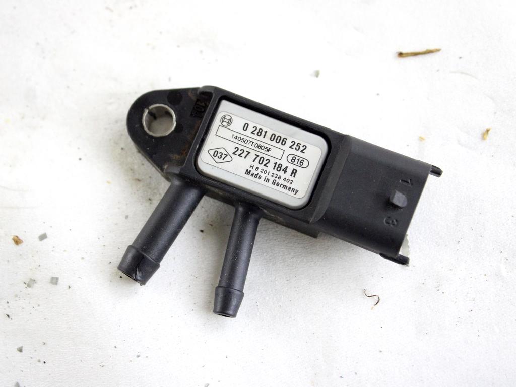 227702184R SENSORE DI PRESSIONE GAS DI SCARICO RENAULT KANGOO 1.5 D 66KW 6M 2P (2014) RICAMBIO USATO 0281006252