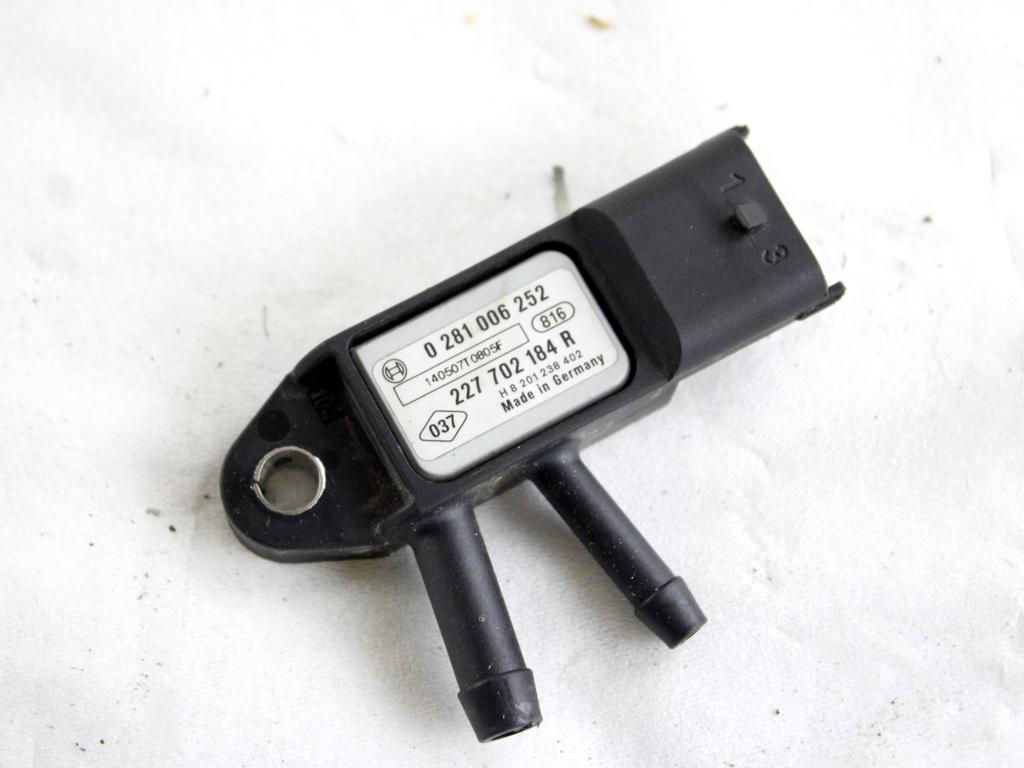 227702184R SENSORE DI PRESSIONE GAS DI SCARICO RENAULT KANGOO 1.5 D 66KW 6M 2P (2014) RICAMBIO USATO 0281006252
