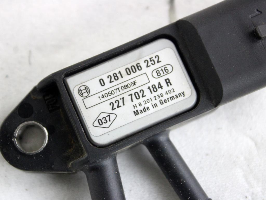 227702184R SENSORE DI PRESSIONE GAS DI SCARICO RENAULT KANGOO 1.5 D 66KW 6M 2P (2014) RICAMBIO USATO 0281006252