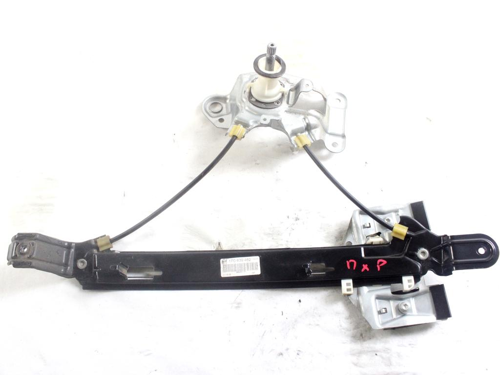 1P0839462 MECCANISMO ALZA-VETRO ALZA-CRISTALLO PORTA POSTERIORE DESTRA MANUALE SEAT LEON 1.9 D 66KW 5M 5P (2009) RICAMBIO USATO 