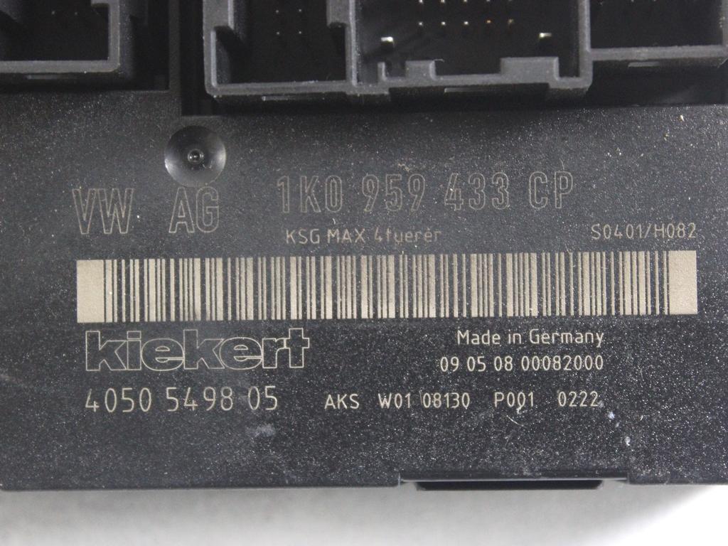 1K0959433CP CENTRALINA COMFORT SEAT LEON 1.9 D 66KW 5M 5P (2009) RICAMBIO USATO 