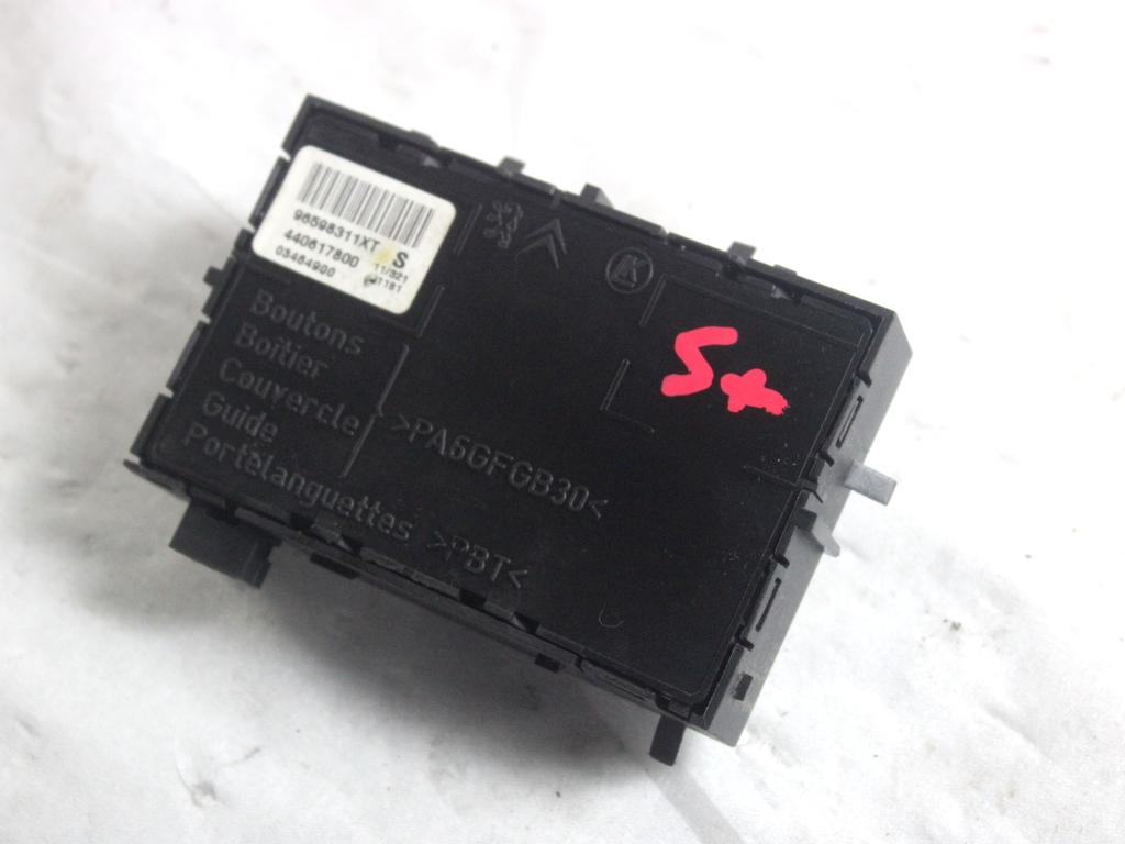 96598311XT GRUPPO DI COMANDO REGOLAZIONE SEDILE ANTERIORE SINISTRO CITROEN C5 SW 2.0 D 120KW AUT 5P (2012) RICAMBIO USATO