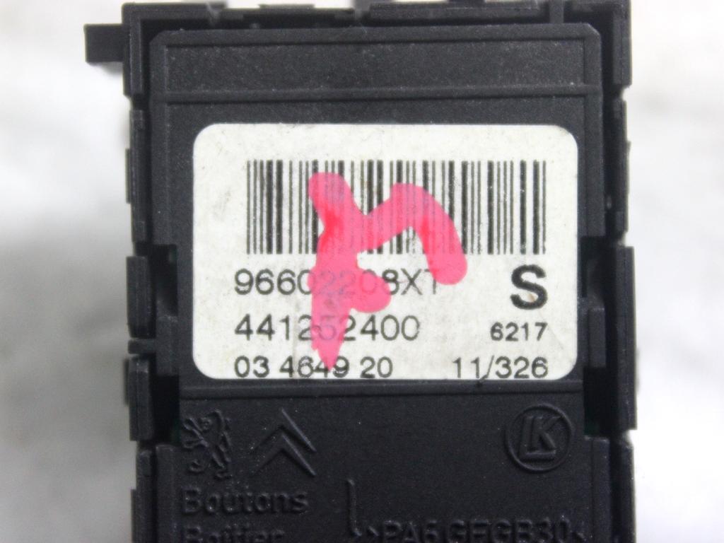 96602208XT COMANDO REGOLAZIONE SEDILE ANTERIORE CITROEN C5 SW 2.0 D 120KW AUT 5P (2012) RICAMBIO USATO