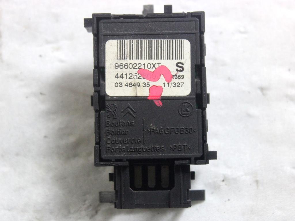 96602210XT COMANDO REGOLAZIONE SEDILE ANTERIORE CITROEN C5 SW 2.0 D 120KW AUT 5P (2012) RICAMBIO USATO