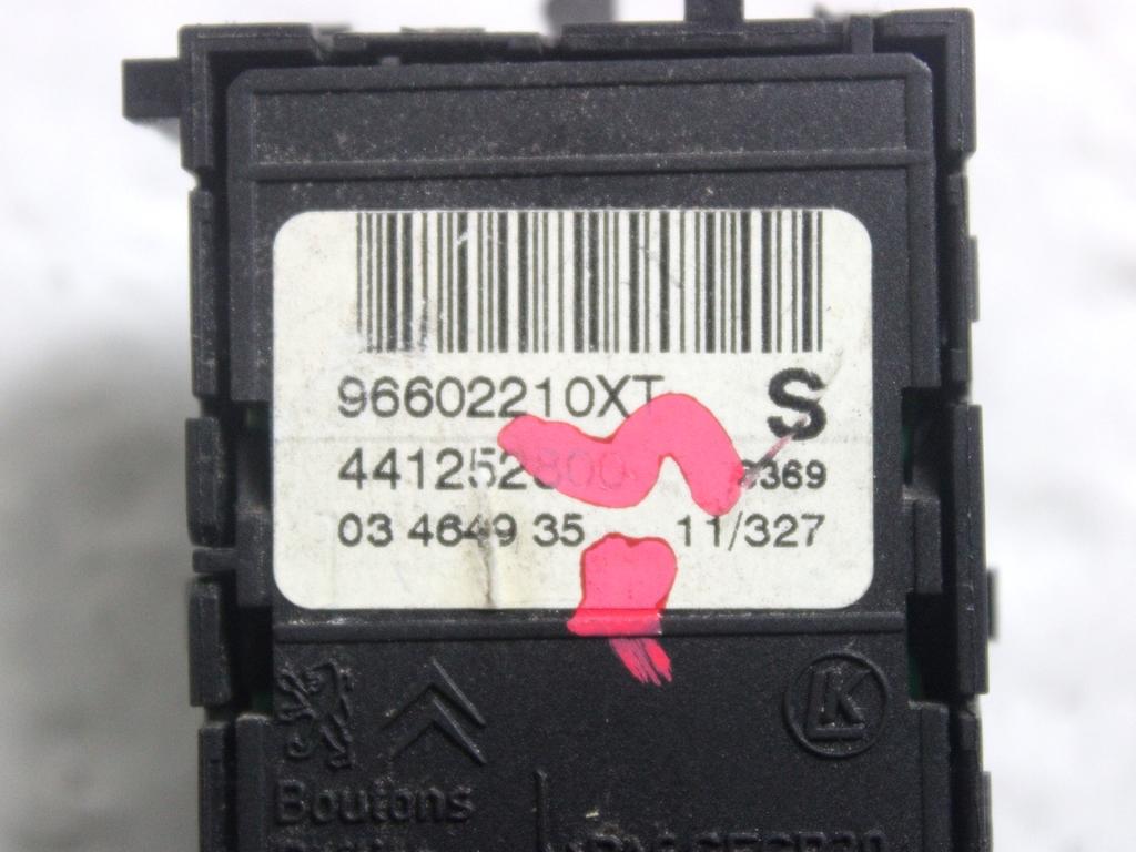 96602210XT COMANDO REGOLAZIONE SEDILE ANTERIORE CITROEN C5 SW 2.0 D 120KW AUT 5P (2012) RICAMBIO USATO