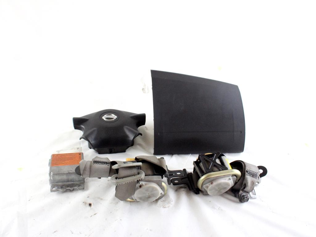 988208H405 KIT AIRBAG NISSAN X-TRAIL T30 2.2 D 4X4 100KW 6M 5P (2003) RICAMBIO USATO CON PRETENSIONATORI CINTURE DI SICUREZZA, CENTRALINA AIRBAG, AIRBAG VOLANTE GUIDATORE, AIRBAG PASSEGGERO