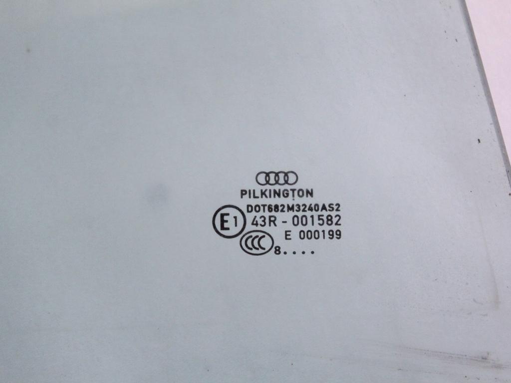 8K5845206E VETRO SCENDENTE PORTA POSTERIORE DESTRA AUDI A4 B8 2.0 D 105KW 4P AUT (2008) RICAMBIO USATO