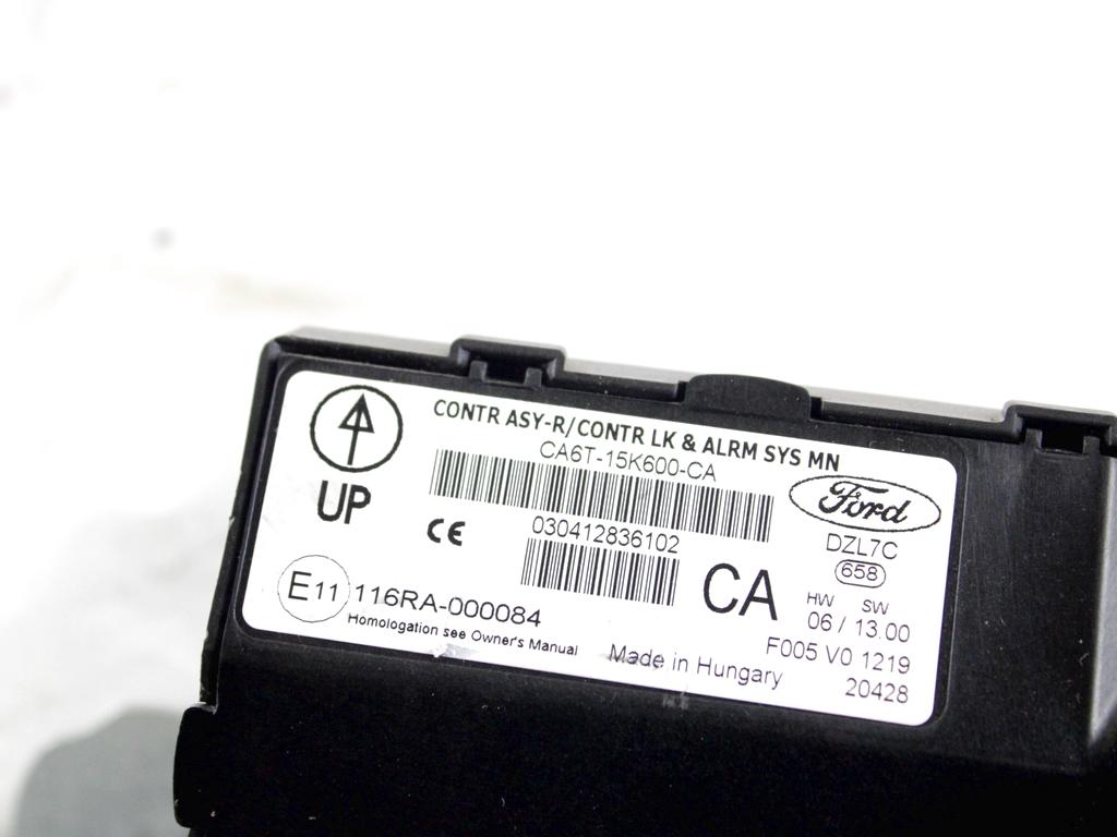 BV21-12A650-GC KIT ACCENSIONE AVVIAMENTO FORD FIESTA 1.4 G 71KW 5M 5P (2012) RICAMBIO USATO CON CENTRALINA MOTORE, QUADRO STRUMENTI CONTACHILOMETRI, BLOCCHETTI ACCENSIONE APERTURA CON CHIAVE CA6T-15K600-CA