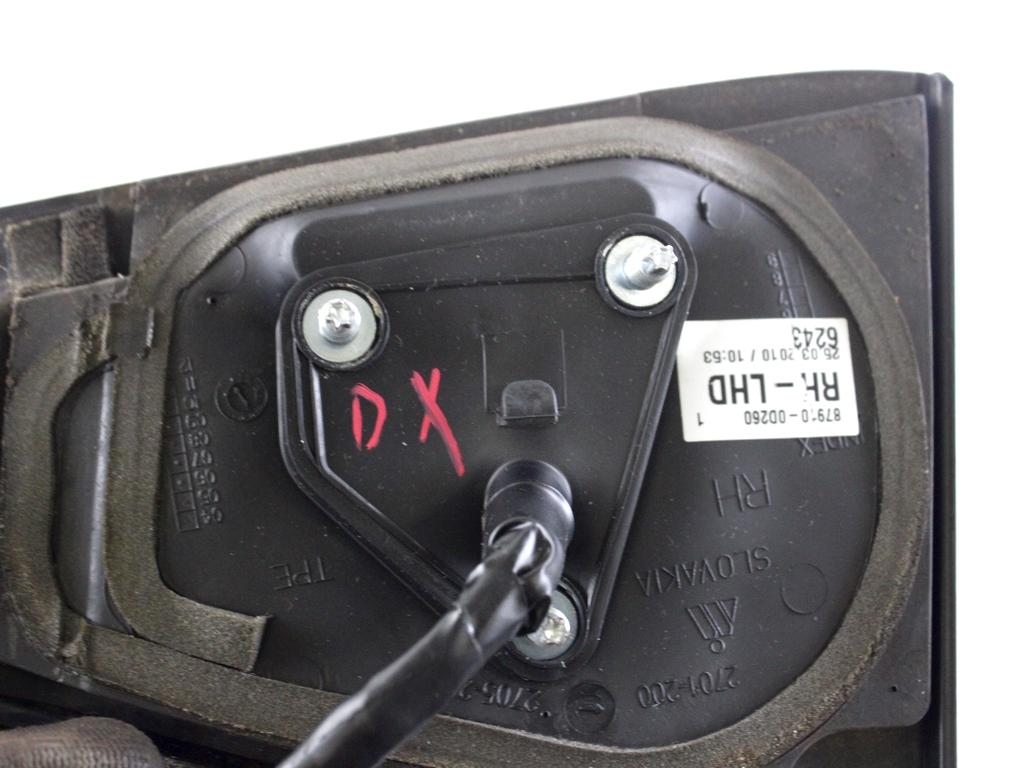 879100D250 SPECCHIETTO RETROVISORE ESTERNO DESTRO CONNETTORE 5 PIN TOYOTA YARIS 1.4 B 74KW 5M 5P (2010) RICAMBIO USATO
