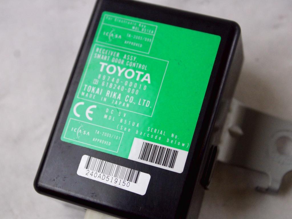 89740-0D010 CENTRALINA CHIUSURA CENTRALIZZATA TOYOTA YARIS 1.3 B 64KW 5M 5P (2006) RICAMBIO USATO