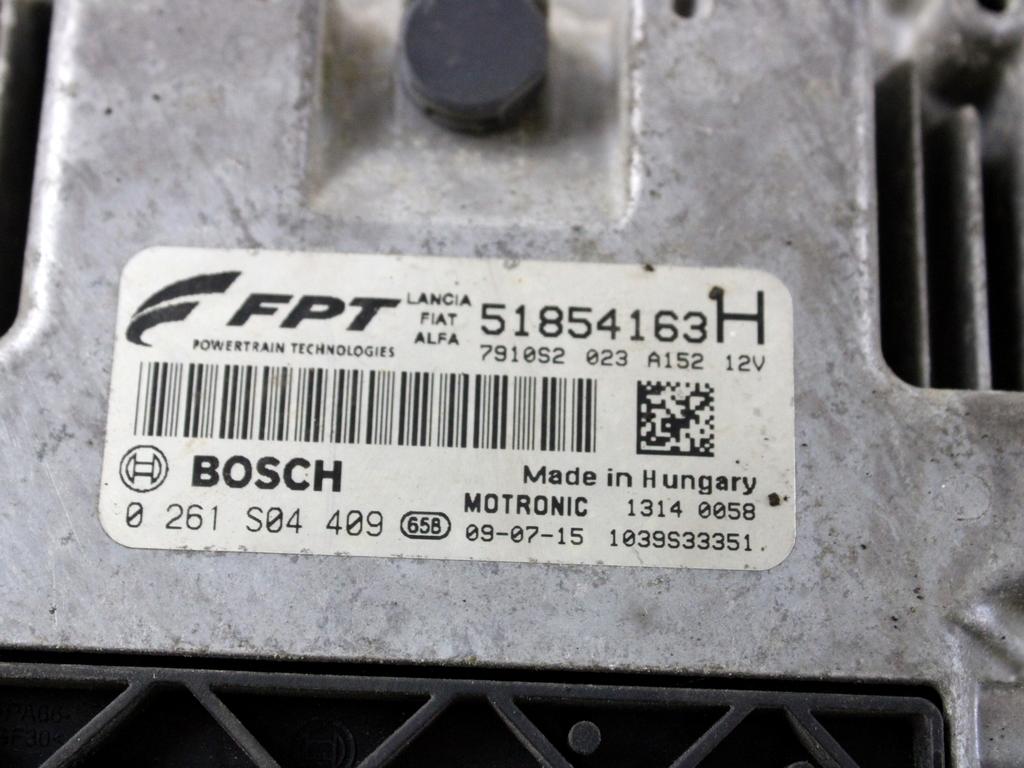 51854163 KIT ACCENSIONE AVVIAMENTO ALFA ROMEO MITO 1.4 B 114KW 6M 3P (2009) RICAMBIO USATO CON CENTRALINA MOTORE, BLOCCHETTI ACCENSIONE APERTURA CON CHIAVE 50515281 505167040