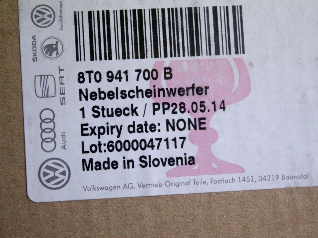 8T0941700B FARO FANALE PROIETTORE FENDINEBBIA ANTERIORE LATO DESTRO AUDI A4 B8 2.0 D 105KW 4P AUT (2008) RICAMBIO USATO